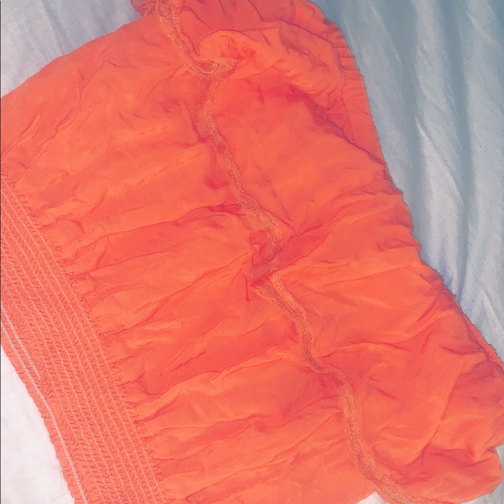 Cute orange crop top